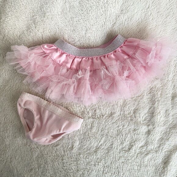 Build A Bear Workshop Pink Tulle Tutu Skirt Undies 2 Piece Set Clothes - Picture 1 of 5